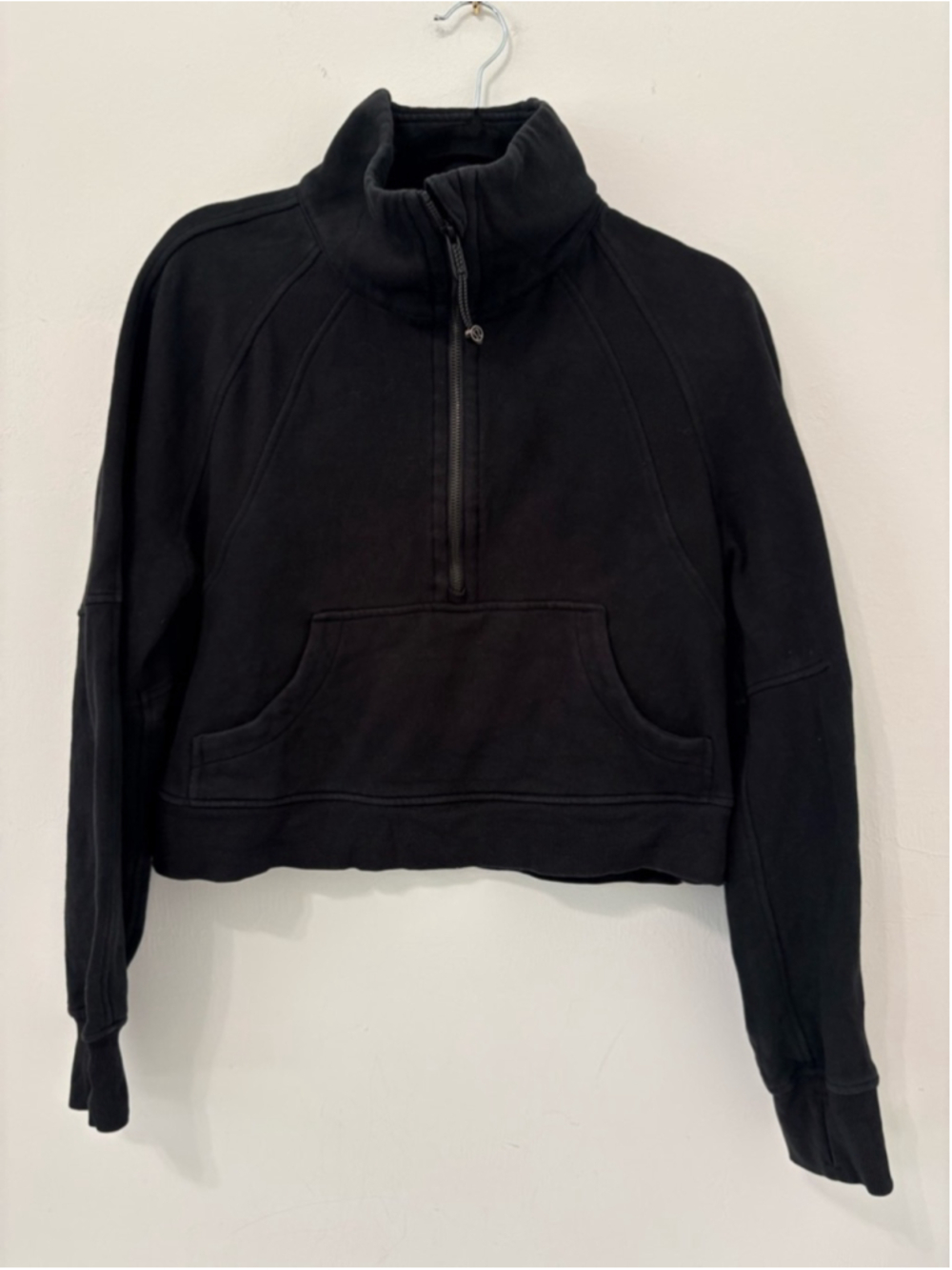 Lululemon Scuba Oversized Funnel Neck Half Zip XS/S Black EUC